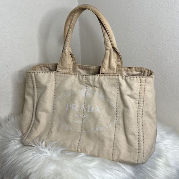 💯Authentic Prada Canapa Denim Medium Size 🍀 - Picture 7 of 17